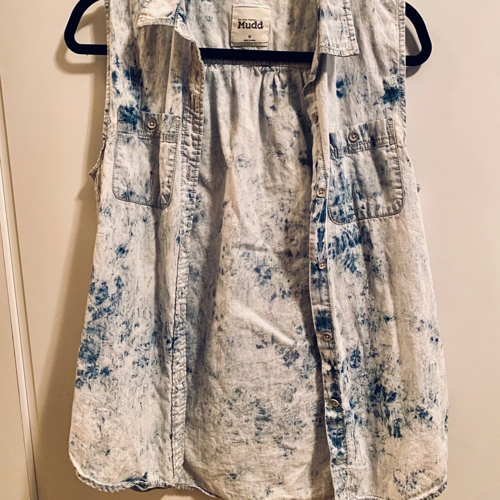 Sleeveless Jean Cardigan